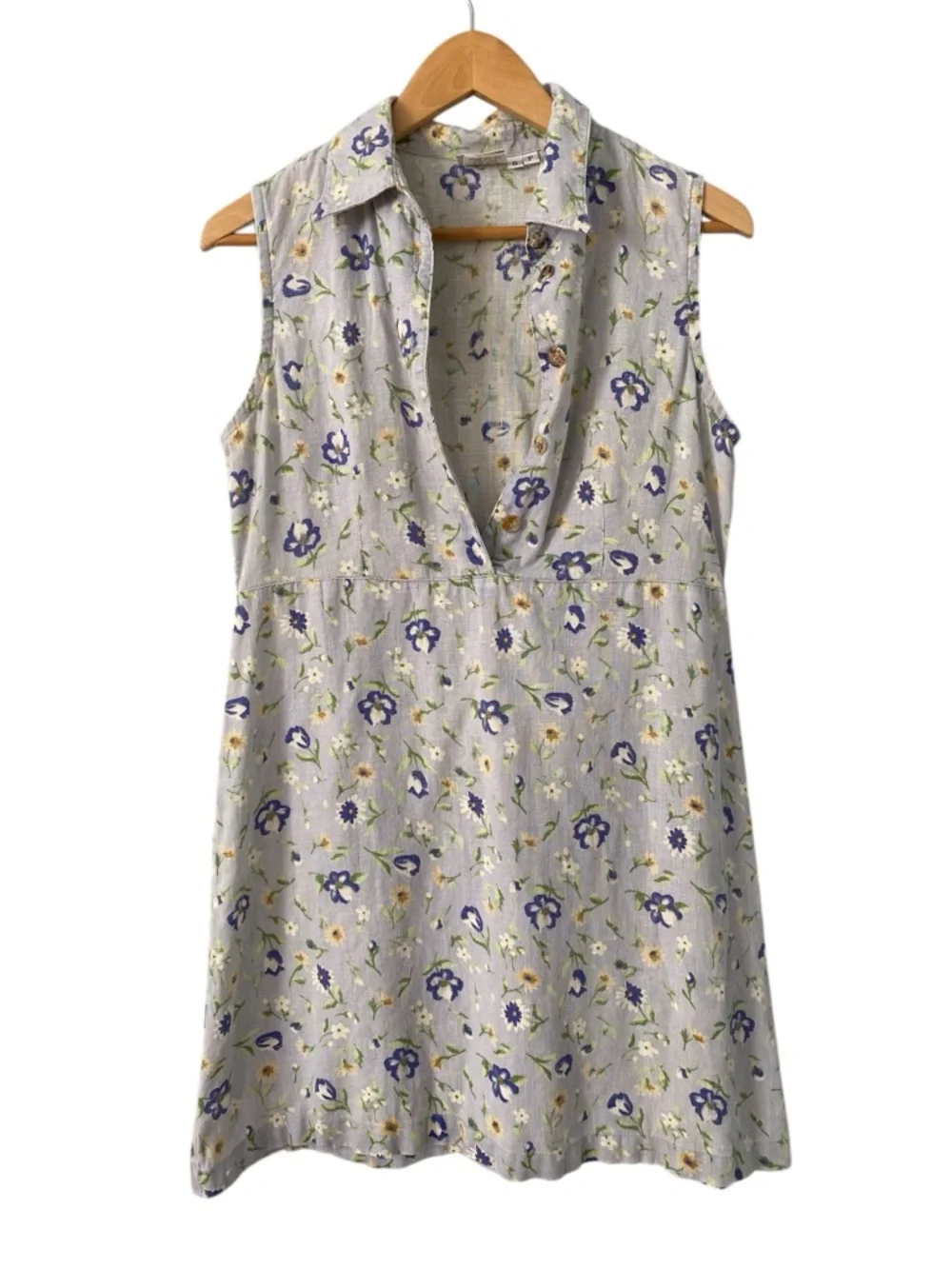 Match Sleeveless Linen Tunic with a 3/4 Button & collar Dress 8P - Picture 2 of 6